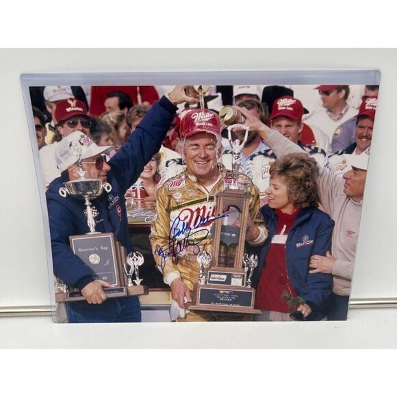 Bobby Allison & Judy Signed NASCAR Racing Victory Photo 11X14 - Picture 3 of 3